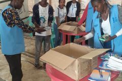 Scholastic material support to all school aged children at dabat IDP site