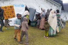 22 unicef tents erected by IHS fund of 100,000 birr at kulech meda site