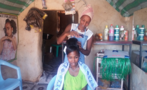 IHS’s hair dressing project secures a sustainable livelihood for Natsinet’s family